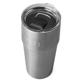 YETI Rambler Cup, Vacuum Insulated Stainless Steel Stackable Cup with Magslider Lid, Stainless Steel, 20 oz (591 ml)