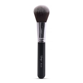 Nanshy Dome Blush Makeup Brush Round Synthetic Taklon Blusher Minerals Powders Cosmetic (Onyx Black)
