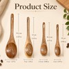 4PCS Wooden Measuring Spoons Set Natural Acacia Cute Measuring-Spoons 1