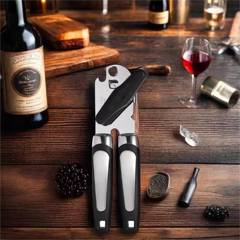 Multifunctional Stainless Steel Manual Can Opener and Bottle Opener, Heavy