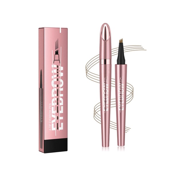 LIUYIDM Waterproof 3D Eyebrow Pencil with 4 Fork Tips, Multiple