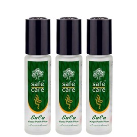 Safe Care Euca On Roll (Eucalyptus Oil/cajuput Oil), 10 ml (Pack of 3)