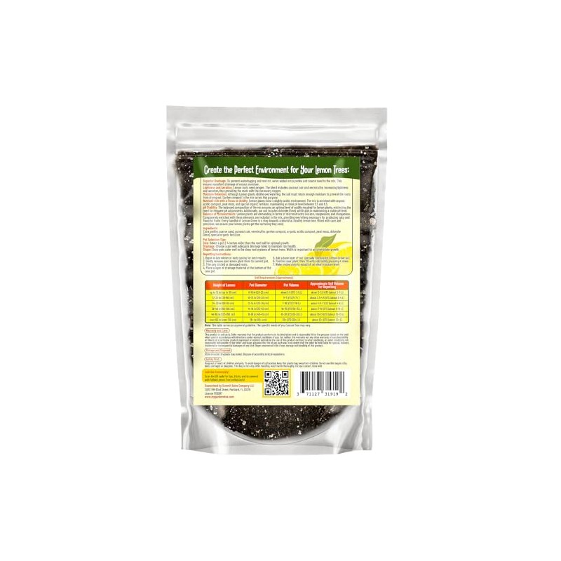 GARDENWISE Organic Lemon Tree Soil – Citrus Potting Mix with