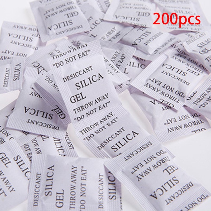 200 Pcs Food Grade Security Silica Gel Desiccant Pack Moisture
