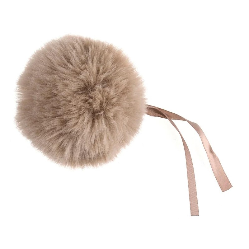 Trimits Faux Fur Pom Pom Medium 6cm Assorted Colours Khaki