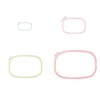 4 Pieces Plastic Embroidery Hoops Square Cross Stitch Hoops for