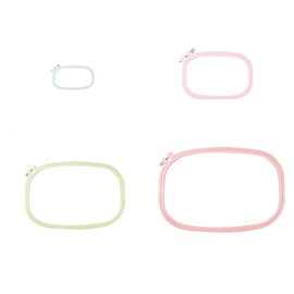 4 Pieces Plastic Embroidery Hoops Square Cross Stitch Hoops for Embroidery and Cross Stitch Accessories 4 Sizes