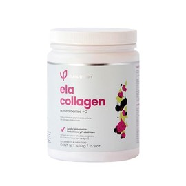 ela nutrition | ela Collagen | Natural Berries + C | Péptidos bioactivos de colágeno hidrolizado + ácido hialurónico + antioxidantes naturales + probióticos + probióticos | 450 gramos (30 porciones)