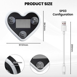 Car LED Ambient Light, Solar-Powered Heart-Shaped LED Neon Light, 5 Modes, IP65 Waterproof, Romantic Cars for Night Driving, Heart Car Accessories for Christmas, Valentine's Day, Anniversary