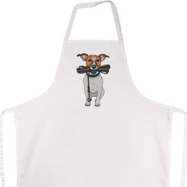 Azeeda 'Jack Russell Holding Lead' Unisex Cooking Apron (AP00035759)