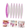 Healeved 6pcs Polishing File Waxing Brush Nail Art Buffer Eyelash
