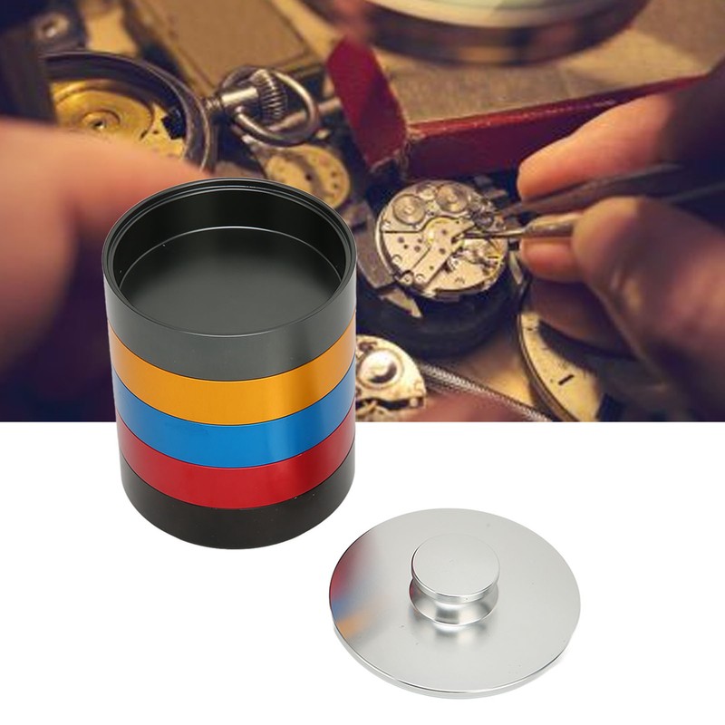 Watch Oil Washing Jar Aluminium Alloy 5 Layers Watch Movement