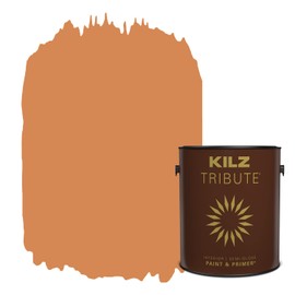 KILZ TRIBUTE Paint & Primer, Interior, Semi-Gloss, Bright Marigold, 1 Gallon