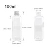 100ml Rectangle Bottles Travel Kit Refillable PET Plastic Square Portable