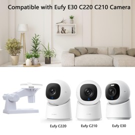 Camera Wall Mount Compatible with eufy Indoor Cam E30/C220/C210, Camera Wall Bracket, 180°Adjustable Ceiling Mount, Drill Installation, 2 Pack