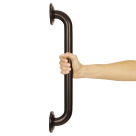 Vive Metal Grab Bar - Balance Handrail Shower Assist - Bathroom, Bathtub Mounted Safety Hand Support Rail - Stainless Steel Wall Mount for Handicap, Bath Handle, Elderly, Disabled, Injury