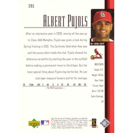 2001 Upper Deck Baseball #295 Albert Pujols Rookie Card
