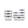 Rubbermaid Brilliance Glass Food Storage Containers, Assorted Sizes, Set of