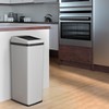 iTouchless 14 Gallon Slide Open Lid Kitchen Trash Can with,