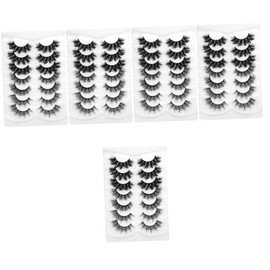 OHPHCALL 5sets Wispy Lashes Natural False Eyelashes Pack Fake Lashes for Women 7pairs*5