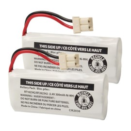 Cerepros 2-Pack BT162342/BT262342 2.4V 300mAh Battery Packs for VTech Cordless Phone