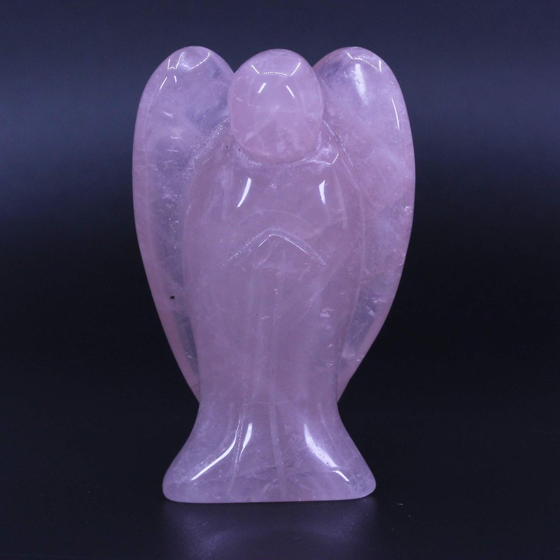 CHENYUE Natural Rose Crystal Gemstone Peace Angel Pocket Guardian Healing