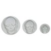 PME SKU202 Novelty Plunger Cutters-Skull Set of 3, AMS Plastic,White