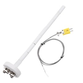 sourcing map 8" K Type Ceramic Kiln Furnace Thermocouple Sensor Probe for Muffle Furnace Oven, with 3.3ft Thermocouple Wire, High Temperature 1100°C 2x200mm