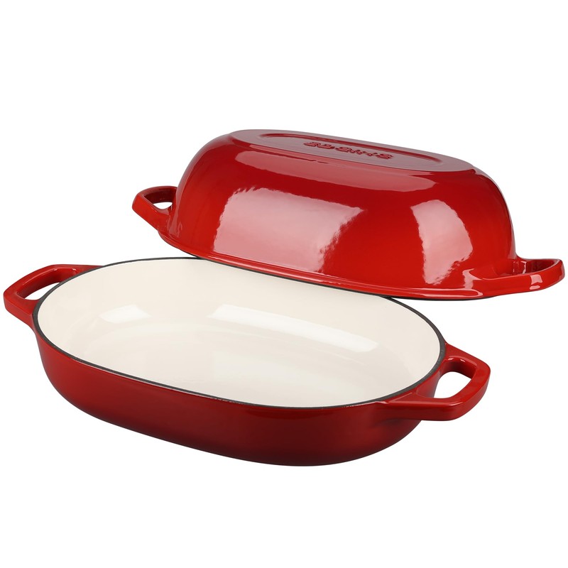 EDGING CASTING Enameled Cast Iron Dutch Oven Pot with Lid,