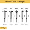 EZONEDEAL 5PCS forstner bit Set /15-35mm High Carbon Steel Long