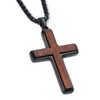 YURSIKAX Wooden Cross Necklace for Men - Handcrafted Ebony Crucifix