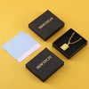 HSWYFCJY Gold Initial Necklace for Men Stainless Steel Square Letter