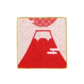 Imabari Towel, Iori, Fujisan, Handkerchief, Made in Japan, Highly Absorbent, Mt. Fuji (Red)