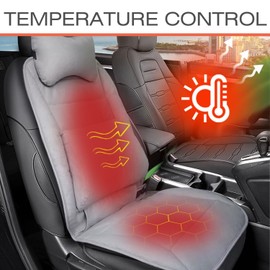 DONWELL Universal Car Heated Seat Cover Pad Winter Warming Pad With Lumbar Support US