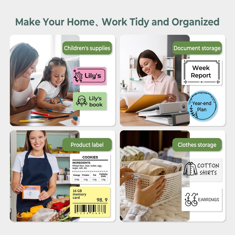 Phomemo M110 Label Maker with 3 Rolls Label Paper, Wireless