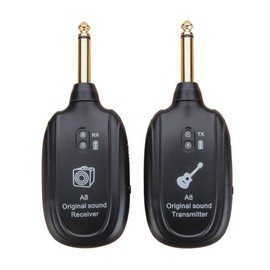 INGPARTNER A8 Wireless Guitar System 2.4GHz Audio Wireless Guitar Transmitter Receiver Rechargeable with 4 Channels for Electric Digital Acoustic Guitar Bass Violin Mixer Piano Musical Instruments