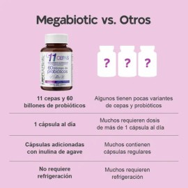 Probioticos 11 Cepas De 60 Billones Megabiotic 60 Capsulas
