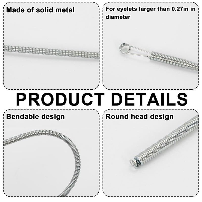 6pcs Spring Loop Drawstring Threader Tool for Hoodies, Sweatpants &
