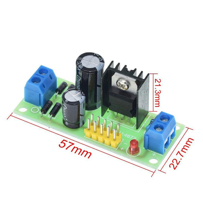 HiLetgo 3pcs L7805 LM7805 3-Terminal Voltage Stabilizer 5V Voltage Stabilizer