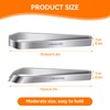 2Pcs Fish Bone Tweezers Set, Professional Stainless Steel Flat and