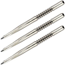 Unicorn Volute Replacement Steel Tip Dart Points | Nickel Plated Silver Colour | Shark Fin Engineered Grip | 39mm Long | 3 per Pack