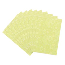 sourcing map 100 Pcs Photocard Sleeves, 3.5" x 1.5" Plastic Heart Card Protector Laser Flashing Card Sleeves for Kpop, Photo Cards, Standard Sized Cards Cover, Yellow