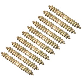TOP-VIGOR 24Pcs M4x25mm Hanger Bolts, Double Ended Self-Tapping Thread Dowel Screws, Double Ended Screw Dowels Hanger for Wood Connecting