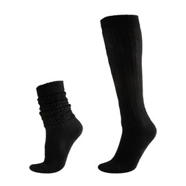 anpiwshjo Black Slouch Socks for Women, Scrunchie Socks, Warm Socks for Women, Socks for Women long, Winter Socks for Women, Fuzzy Socks, Thick Socks Women, Cable Knit Socks, Womens Slouch Socks