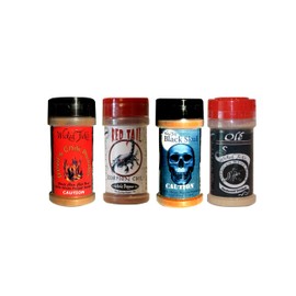 Wicked Tickle Ghost Pepper Powder Scorpion and Habanero Chili Spice 4 Pack Gift Set