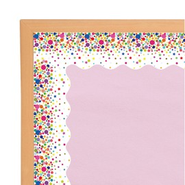 64 Feet Confetti Bulletin Board Borders for Classroom Decoration Scalloped