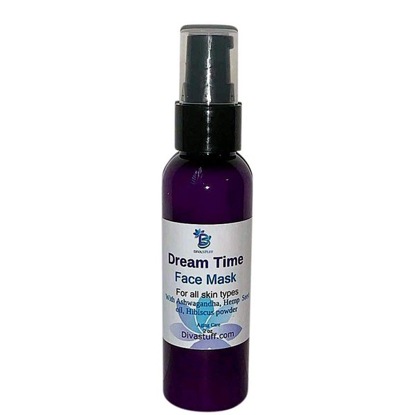 Dream Time Sleep Mask, Overnight Mask For All Skin Types, With Lavender, Ashwagandha, Hibiscus and Vitamin C, By Diva Stuff,