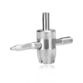 DXNQ 4-Way Valve Core Tool Tire Valve Tools, 4-in-1 Tyre Valve Core Tool Tire Stem Core Wrench, Multifunctional 4 Way Valve Stem Remover Tire Repair Tool for Car Motorcycle Bicycle