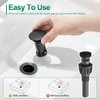 VOTON Bathroom Faucet Matte Black, Modern Single Handle Bathroom Faucets