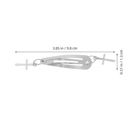 Beavorty Pack Cross Pendant Hair Barrettes Stylish Metal Snap Clips for Women Girls Punk Goth Decorative Hairpins